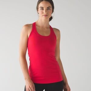 Lululemon Cool Racerback Tank In Red (Reversible)